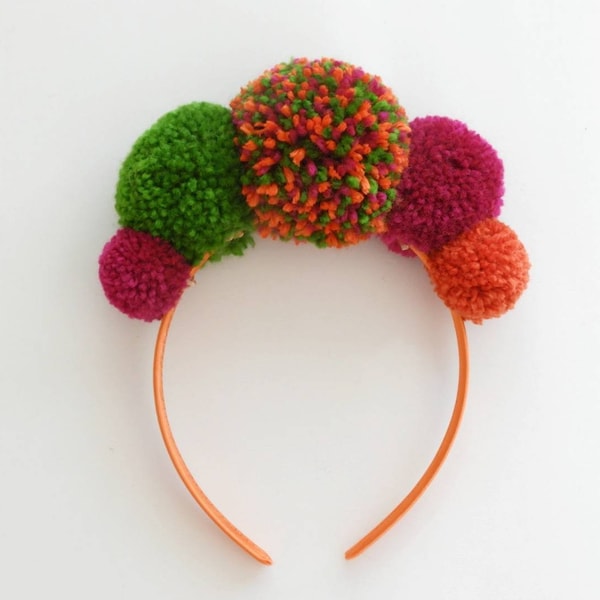 Pattern Pompom Headband, Craft for Teens, Holiday DIY, Kids Activity, Pompom Makers, Gift for Girls, Craft for Adults