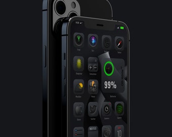 iPhone 15 iOS 17 Dark Mode Icons Pack