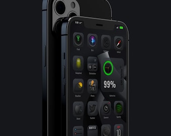 iPhone 17 icons pack (Dark theme)