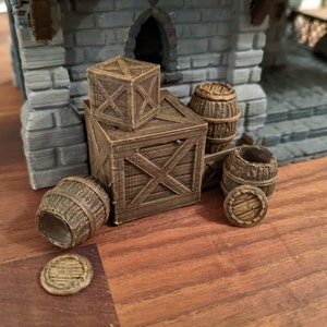 D&D Scatter Terrain - Barrels and Crates