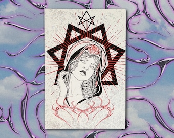 Postal con impresión del icono de BABALON (obra de arte original)
