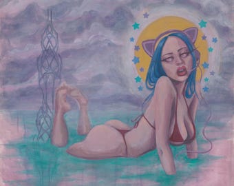 Pintura original de Catgirl