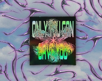Pegatina de vinilo holográfica iridiscente para portátil ONLY U SIGIL