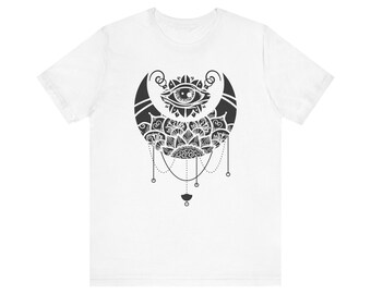 All Seeing Eye with Mandala Moon Tshirt