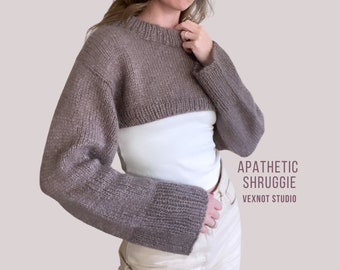 Patrón de Tejer "Apathetic Shruggie" Patrón PDF [Tallas XS-5XL]