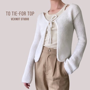 Knitting Pattern "To Tie-For Top" PDF Pattern [Sizes XS-5XL]