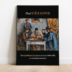 Paul Cezanne Die Kartenspieler (Les Joueurs de cartes), Giclee Art, Wand Kunstdrucke, Museum Poster, Ästhetische Wanddekoration, Geschenkidee