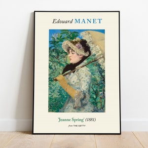 Edouard Manet Jeanne Spring, Giclee Art, Wall Art Prints, Museum Poster, Aesthetic Wall Decor, Gift Idea for Her
