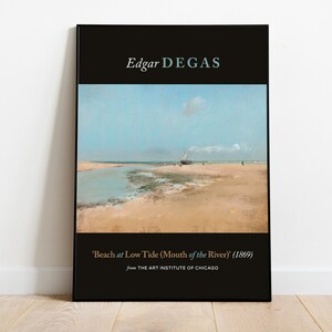 Edgar Degas Beach at Low Tide (Desembocadura del río), Giclee Art, Wall Art Prints, Museum Poster, Aesthetic Wall Decor, Gift Idea