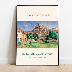 Paul Cezanne Gardanne (Horizontal View) (Gardanne [vue horizontale]), Giclee Art, Wall Art Prints, Museum Poster, Aesthetic Wall Decor