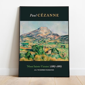 Paul Cezanne Mont Sainte-Victoire (La Montagne Sainte-Victoire), Giclee Art, Wall Art Prints, Museum Poster, Aesthetic Wall Decor