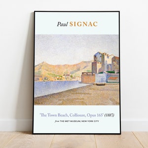 Paul Signac The Town Beach, Collioure, Opus 165, Giclee Art, Wall Art Prints, Museum Poster, Aesthetic Wall Decor, Gift Idea