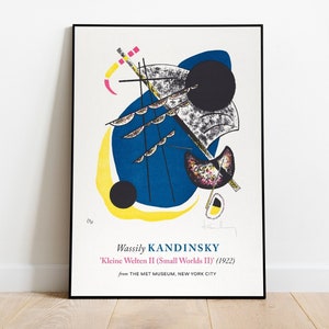 Wassily Kandinsky Print Small Worlds 2 II, Bauhaus Poster, Aesthetic Wall Decor, Wall Art Prints, Museum Poster, Bauhaus Prints