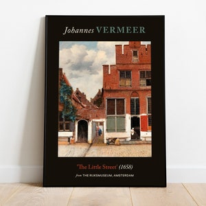 Johannes Vermeer Print The Little Street (1658) , Aesthetic Wall Decor, Wall Art Prints, Museum Poster, Home Wall Decor, Vintage Prints