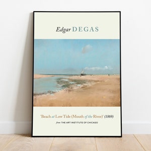 Edgar Degas Beach at Low Tide (Desembocadura del río), Giclee Art, Wall Art Prints, Museum Poster, Aesthetic Wall Decor, Gift Idea