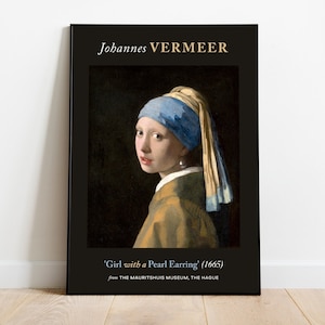 Johannes Vermeer Print Girl with a Pearl Earring (1665), Aesthetic Wall Decor, Wall Art Prints, Museum Poster, Home Wall Decor, Gift for Her