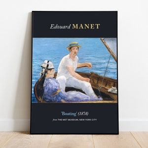Edouard Manet Boating (1874), Giclee Art, Wall Art Prints, Museum Poster, Aesthetic Wall Decor, Gift Idea for Her