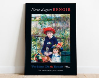 Two Sisters (On the Terrace) by Pierre-Auguste Renoir, Giclee Art, Wall Art Prints, Museum Poster, Aesthetic Wall Decor, Vintage Prints