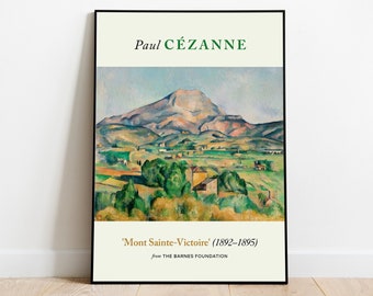 Paul Cezanne Mont Sainte-Victoire (La Montagne Sainte-Victoire), Giclee Art, Wall Art Prints, Museum Poster, Aesthetic Wall Decor