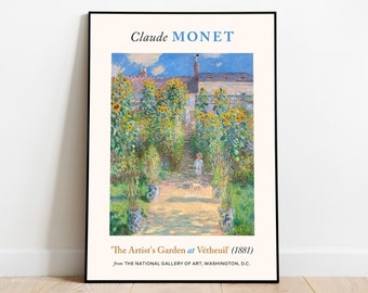 Claude Monet-afdrukposter De tuin van de kunstenaar in Vetheuil (1881), esthetisch muurdecor, kunst aan de muur, museumposter, muurdecoratie huis