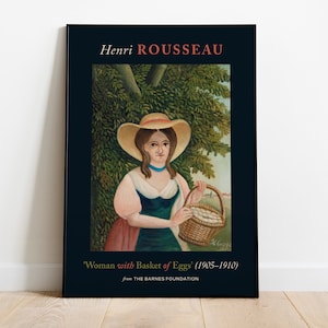 Henri Rousseau — Woman with Basket of Eggs (1905–1910) Impressionism Art Poster (premium paper) — Gift Idea / Wall Art / Vintage poster