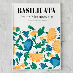 Poster stampa decorazione da parete con motivo fiori pastello Basilicata, Italia, Mezzogiorno