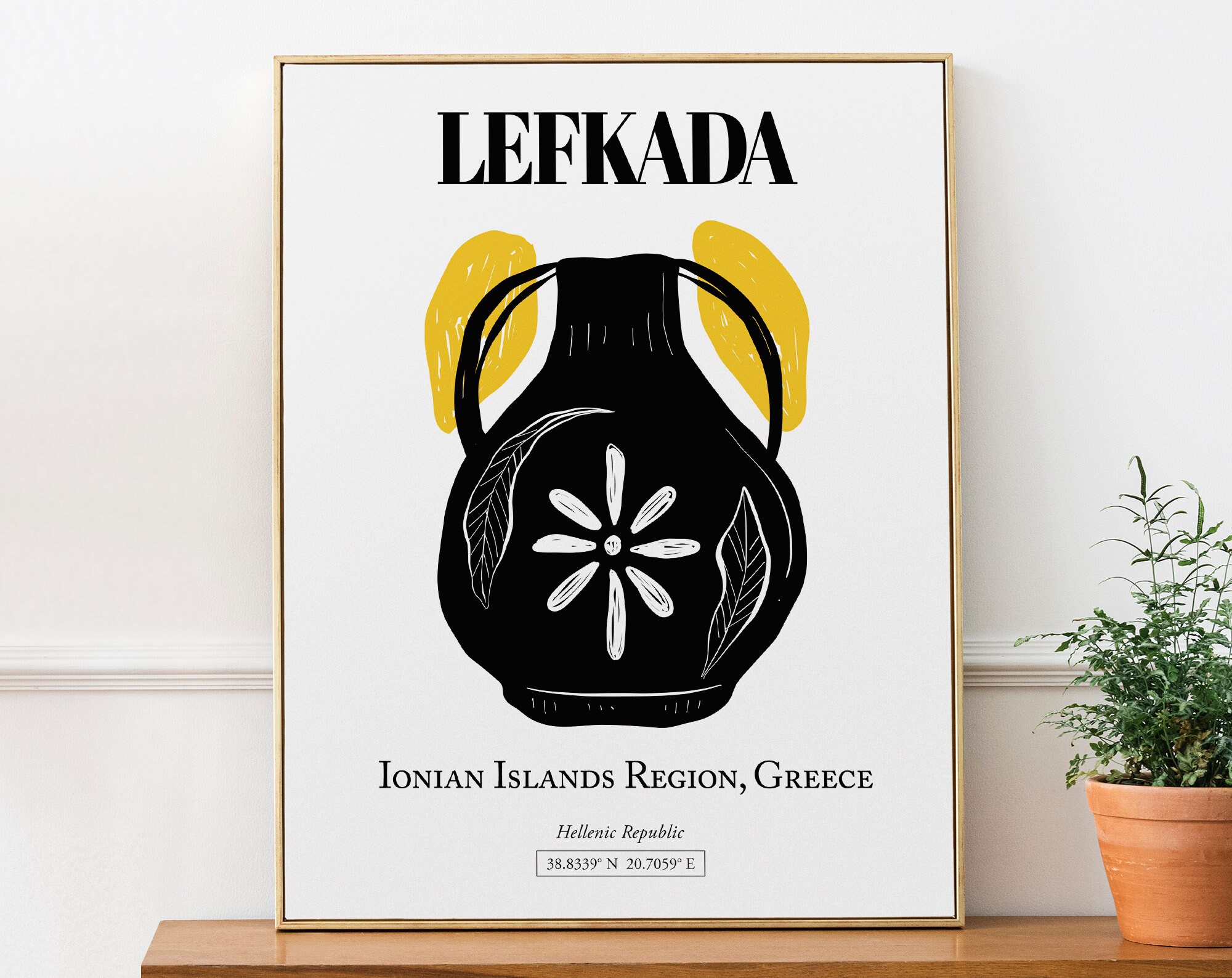 Lefkada, Ionian Islands Region, Greece, Abstract Aesthetic, Wall Art, Travel Print Poster, Greece Lover Gift