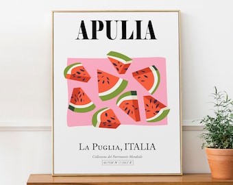 Apulia (Puglia), Italy Aesthetic Apulian (Pugliese) Watermelons Wall Decor Print Poster