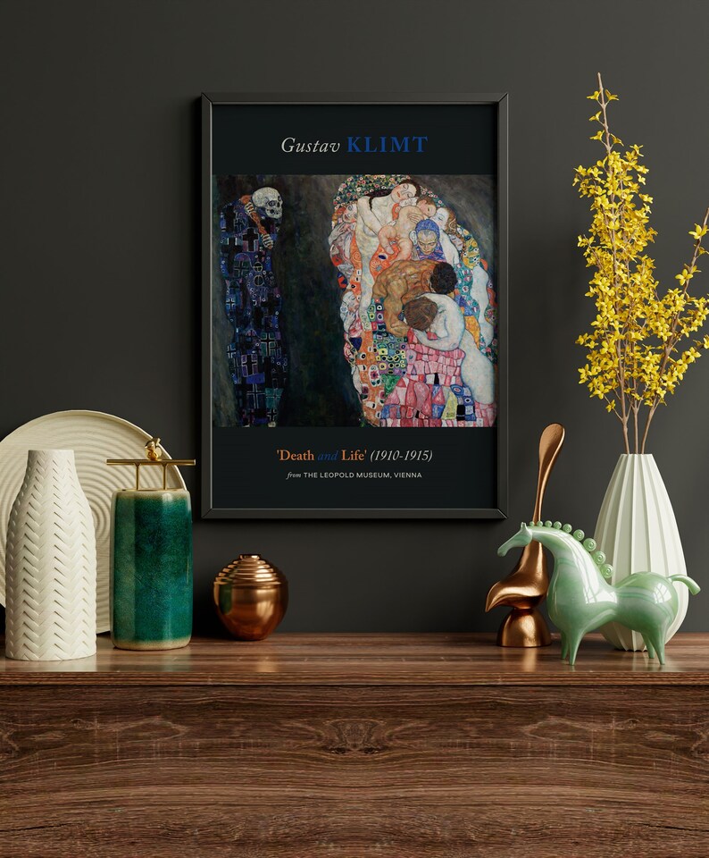 Gustav Klimt — Death and Life (1910-1915) — Art Nouveau Poster (premium ...
