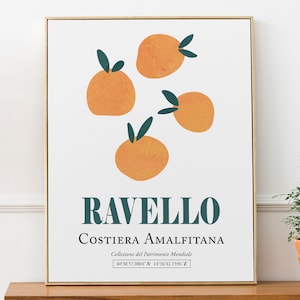 Ravello, Côte amalfitaine, Italie Abstrait Orange Abricots Boho Wall Decor Print Poster