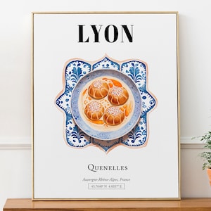 Lyon (Auvergne-Rhône-Alpes, Frankreich), Quenelles, Wall Art Travel Print Poster