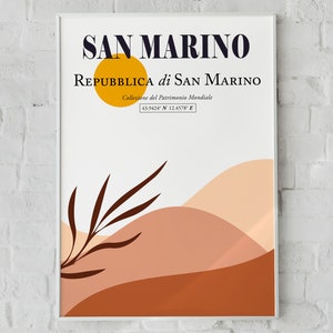 San Marino, Italy, Apennines (Repubblica) Boho Wall Art Decor Print Poster