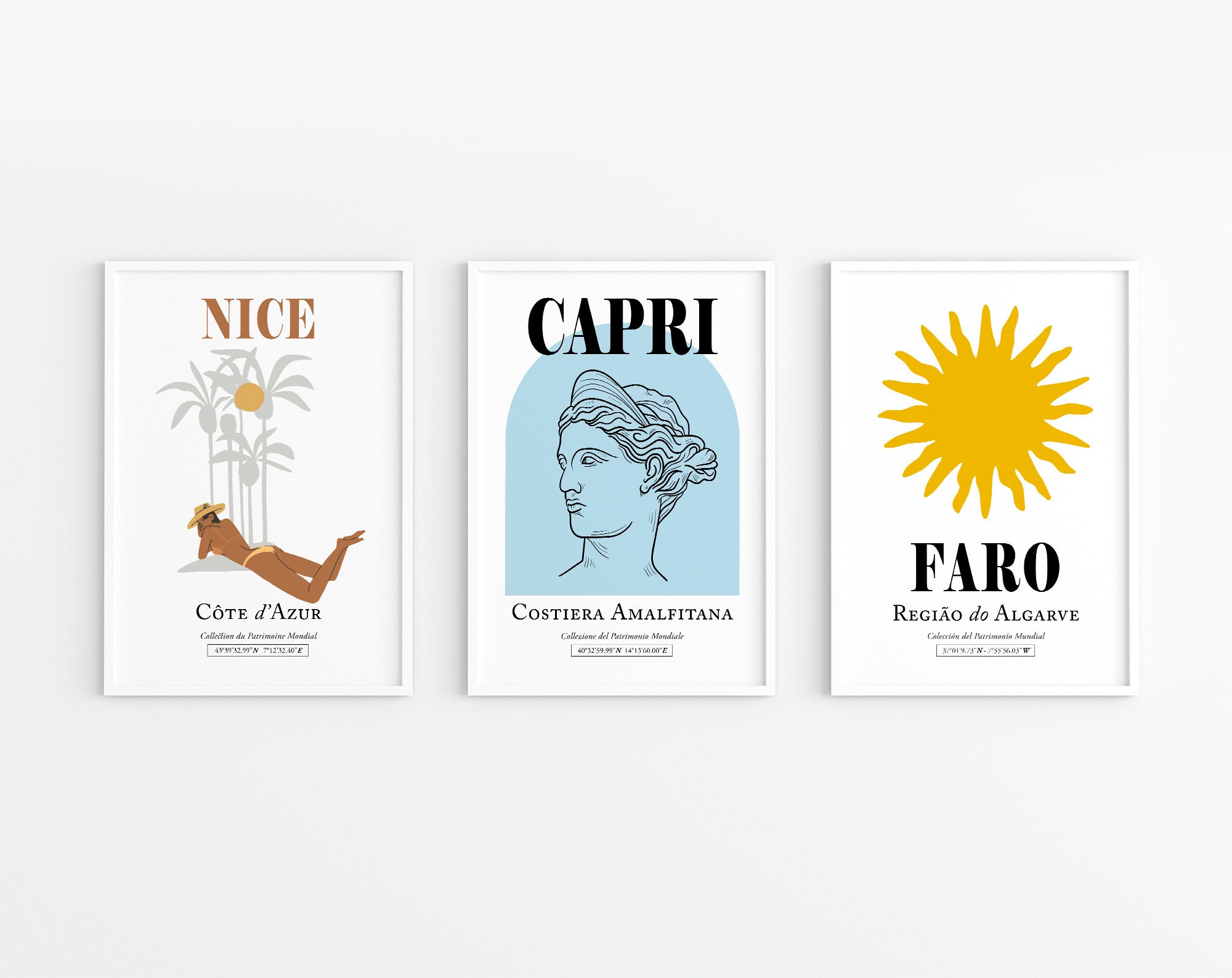3 Print Posters SET: European Traditional Tile Patterns — Lisbon ...