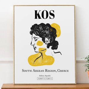 Kos, Südliche Ägäis, Griechenland, Abstrakte Ästhetik, Wanddeko, Travel Print Poster, Geburtstagsgeschenk