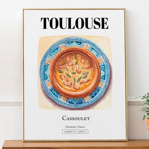 Toulouse (Occitanie, France), Cassoulet, Wall Art Travel Print Poster