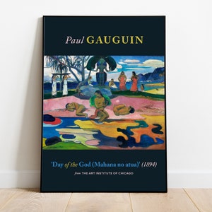 Paul Gauguin — Day of the God (Mahana no atua) 1894 — Impressionism Art Poster (premium paper) — Gift Idea / Wall Art / Print / Vintage