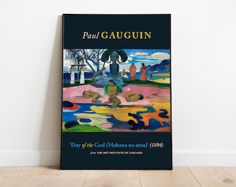 Paul Gauguin — Day of the God (Mahana no atua) 1894 — Impressionism Art Poster (premium paper) — Gift Idea / Wall Art / Print / Vintage