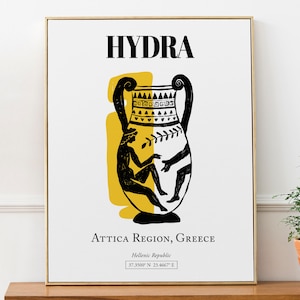 Hydra, Attica Region, Greece, Abstract Aesthetic, Wall Décor, Travel Print Poster, Birthday Gift