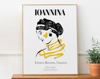 Ioannina, Epirus Region, Greece, Abstract Aesthetic, Wall Art, Travel Print Poster, Greece Lover Gift