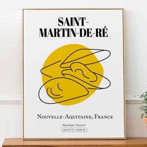 Saint-Martin-de-Ré (Nouvelle-Aquitaine, Francia), Mariscos, Wall Art Travel Print Poster