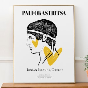 Paleokastritsa, Ionische Inseln, Griechenland, Abstrakte Ästhetik, Wandkunst, Reisedruck Poster, Einweihungsgeschenk