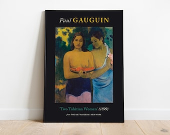 Paul Gauguin — Two Tahitian Women (1899) — Impressionism Art Poster (premium paper) — Gift Idea / Wall Art / Print / Vintage