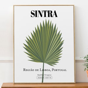 Sintra, Região de Lisboa, Portogallo, Palm Tree Aesthetic, Wall Decor Print Poster, Travel Lover Gift