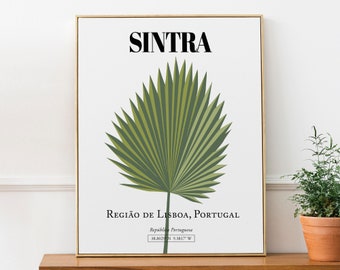 Sintra, Região de Lisboa, Portogallo, Estetica delle palme, Poster con stampa di decorazioni murali, Regalo per gli amanti dei viaggi