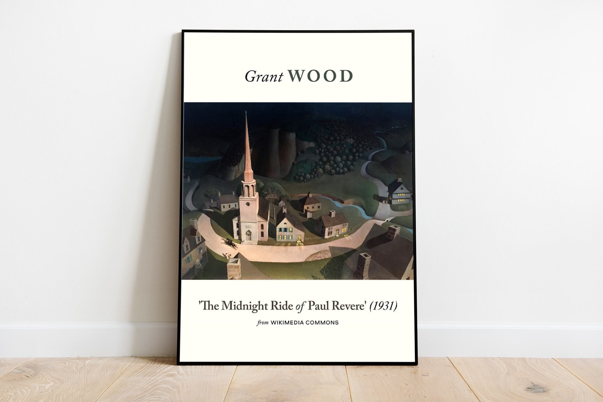 Grant Wood The Midnight Ride of Paul Revere (1931), Giclee Art, Wall Art Prints, Museum Poster, Aesthetic Wall Decor, Vintage Posters
