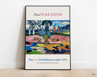 Paul Gauguin — Day of the God (Mahana no atua) 1894 — Impressionism Art Poster (premium paper) — Gift Idea / Wall Art / Print / Vintage