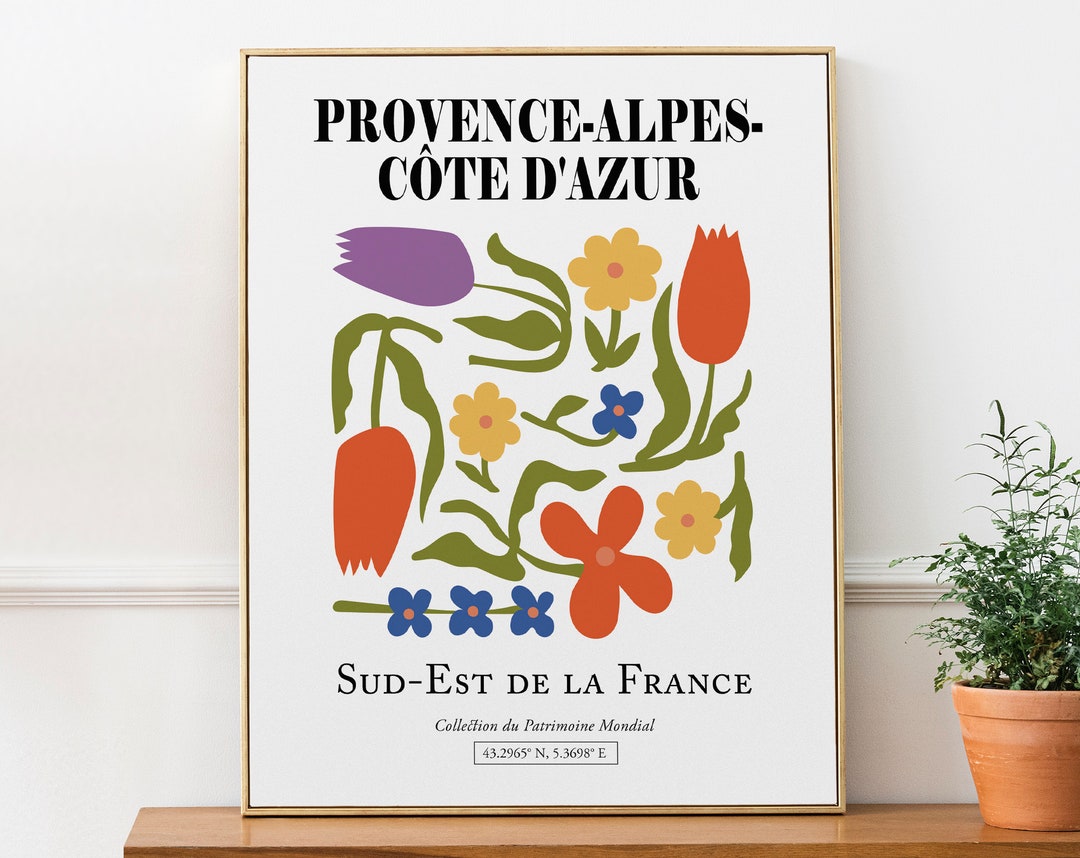 Provence-alpes-côte D'azur France Colorful Flowers Pattern, Boho ...
