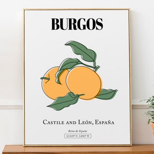 Burgos, Kastilien und León, Spanien, Äpfel Aesthetic, Wall Art Print Poster, Jubiläumsgeschenk