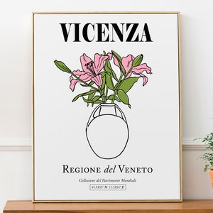 Vicenza, Italy, Veneto (Venetia) Aesthetic Flowers Wall Art Decor Print Poster