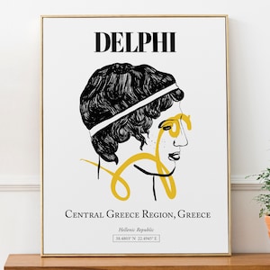 Delphi, Central Greece Region, Greece, Abstract Aesthetic, Wall Art, Travel Print Poster, Greece Lover Gift